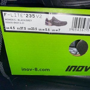 Innov8 F-lite 235v2, sz 7, black/grey